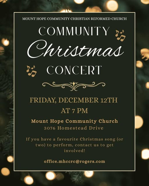 Community Christmas Concert Mount Hope Community Church