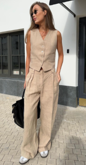 Athena Chic Linen Ensemble