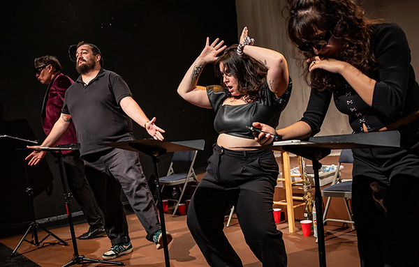 Actors in a staged reading.