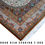 Thumbnail: Close view of the machine made Persian area rug with a medallion design in Copper, Brown, Beige, and Turquoise