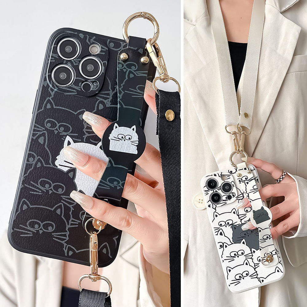 SoCouple Wrist Strap iPhone Case – Stylish Protective Lanyard Cover