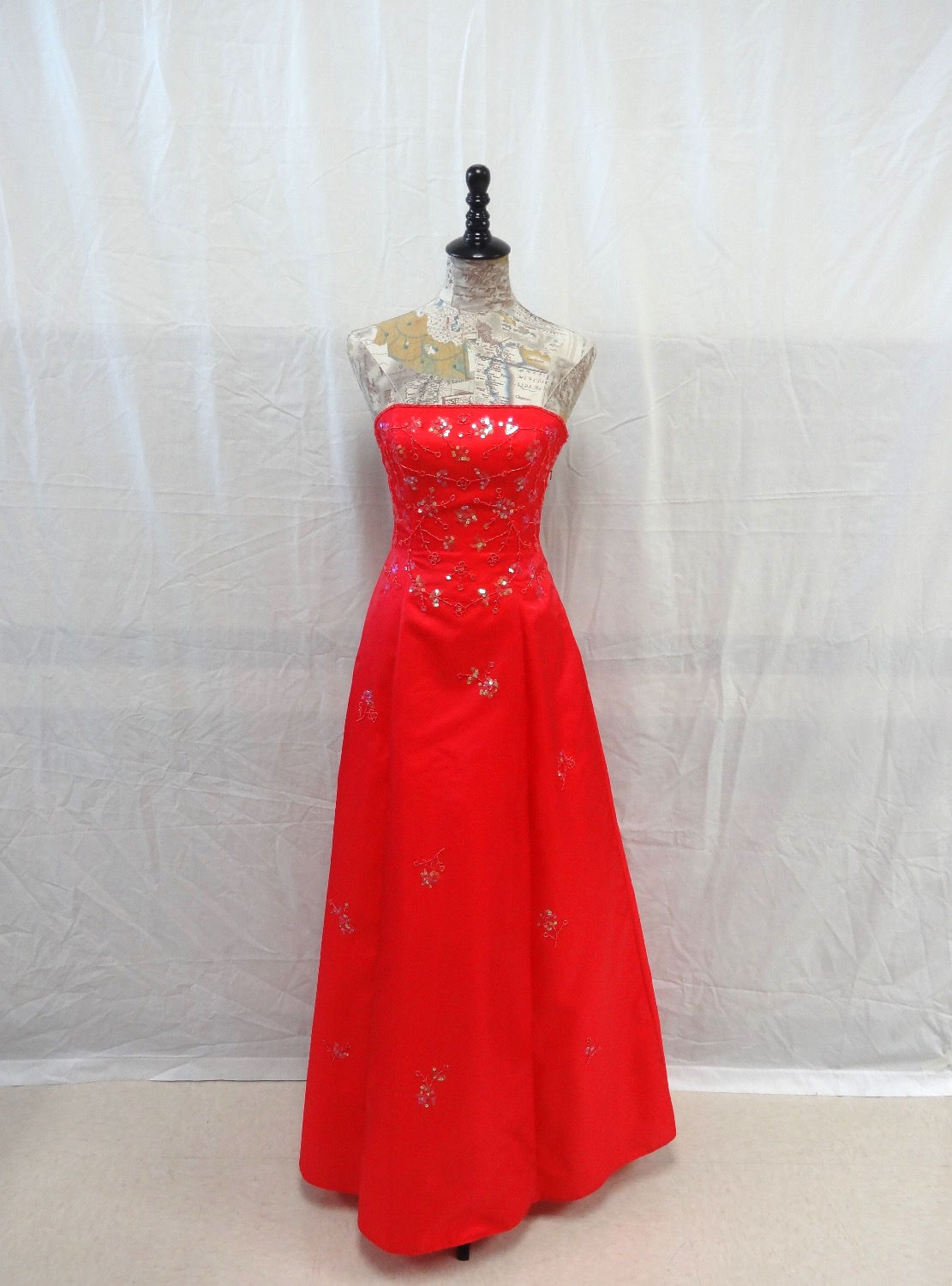 Red-Pink w/ flower beading