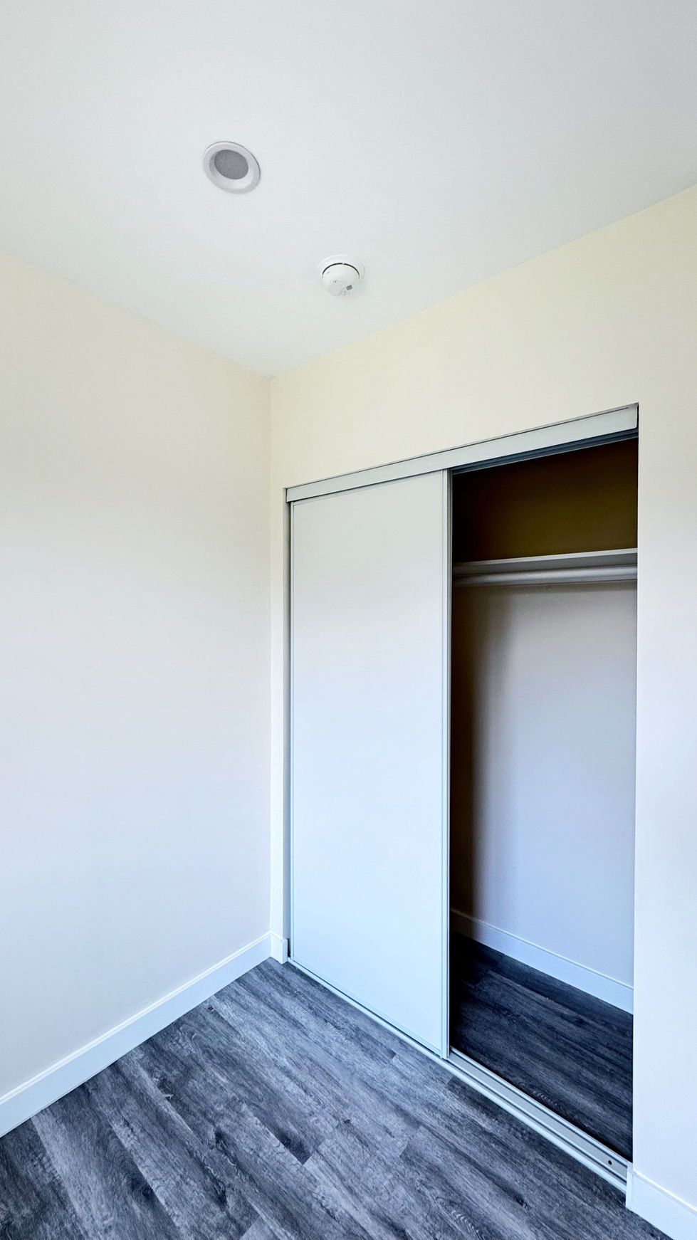 small ADU bedroom closet sliding doors