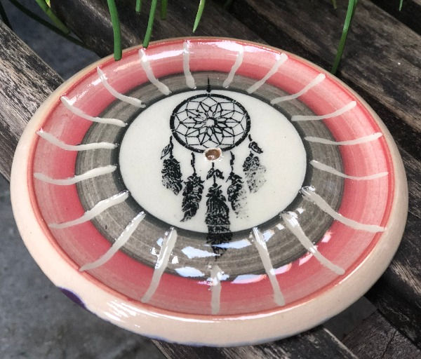 Thumbnail: dream catcher incense burner plate