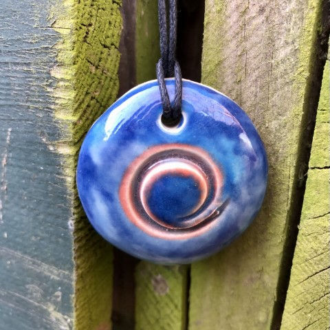 Thumbnail: ronde gestempelde hanger ketting