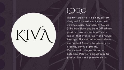 Logo with text about KIVA palette design.