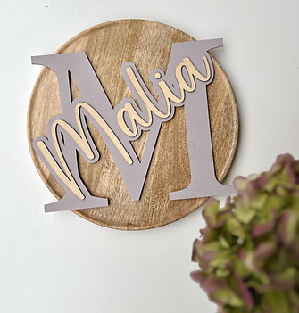 Türschild Buchstabe farbig