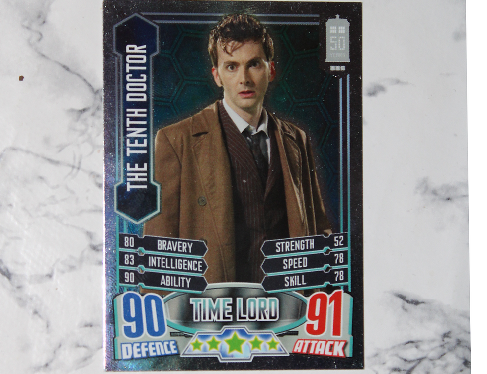 Doctor Who Alien Attax 50th anniversary trading card rare 10th Doctor 18