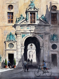 Watercolor, paper, 76/56, 2023