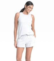 Striped Tank Top and Shorts Pajama Set