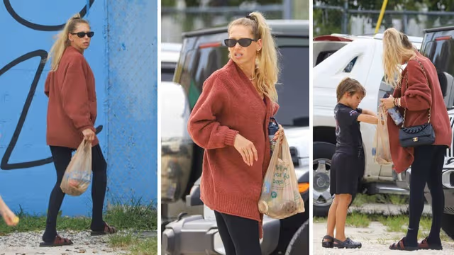 Así captaron a Anna Kournikova durante su embarazo. Imagen The Grosby Group