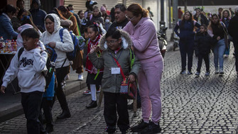 Regreso a clases en la una escuela primaria de Ciudad de México, en enero de este año. Andrea Murcia (Cuartoscuro)