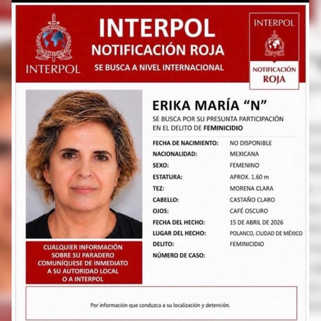 La captura fue reportada este miércoles, luego de que autoridades mexicanas solicitaran apoyo internacional para su localización. Foto X @INTERPOL_HQ