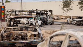 Tras los hechos vandálicos del domingo, en Jalisco hubo 41 arrestos, entre ellos 20 supuestos participantes en saqueos y rapiña, y 91 vehículos particulares afectados. La imagen, en Vallarta. Foto Cuartoscuro