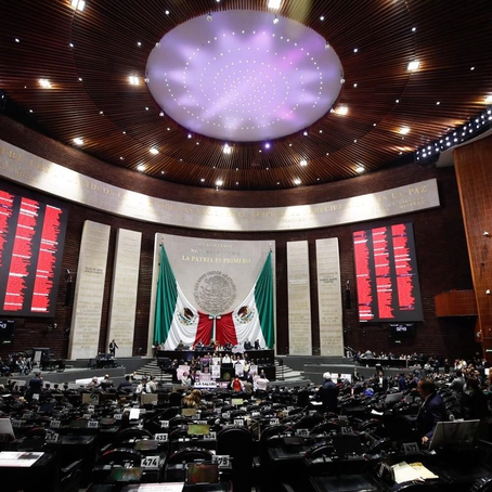 Sala de sesiones de la Cámara de Diputados durante la sesión en la que se aprobó la prohibición de vapeadores y demás cigarros electrónicos. Foto Cristina Rodríguez