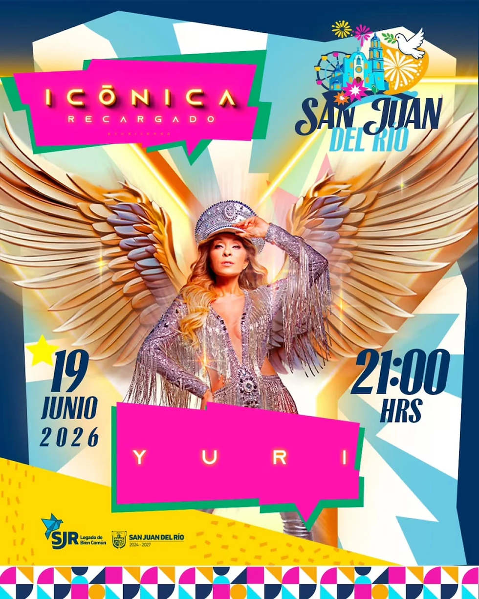 Gloria Trevi, Yuri y Los Tucanes de Tijuana forman parte de la cartelera principal de la Feria Nacional de San Juan del Río 2026. / Foto: FB Feria Nacional de San Juan del Río 2026
