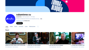 Captura de pantalla del canal del MINREX tras ser recuperado. CubaMinrex/ YouTube