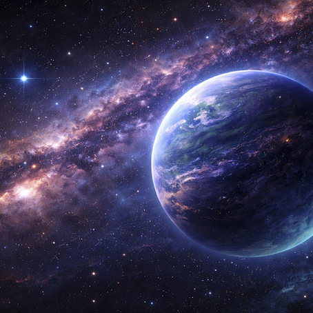 Imagen artística de un exoplaneta flotante. Imagen generada por IA.