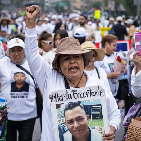Madres buscadoras marchan en Ciudad de México, el 10 de mayo de 2025. Emiliano Molina