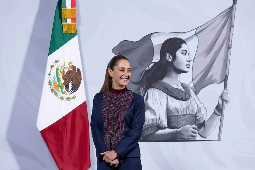 La presidenta de México, Claudia Sheinbaum, durante su conferencia matutina en Palacio Nacional en la Ciudad de México, el 18 de noviembre de 2025. Foto Presidencia
