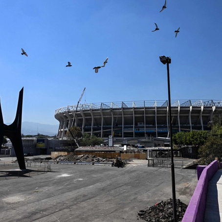 El estadio Azteca, en la Ciudad de México, el 23 de febrero de 2026. Foto Afp