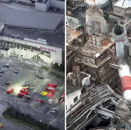 Las imágenes dan cuenta de los daños causados por el terremoto.