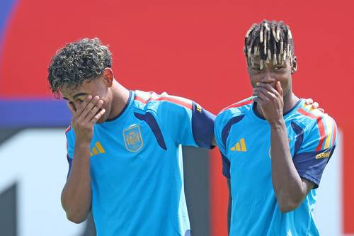 ▲ El partido entre ambos representativos trasciende lo deportivo y refleja también las fracturas sociales de ambas naciones. Como ejemplo está el racismo ejercido contra las estrellas españolas Lamine Yamal (izquierda) y Nico Williams.Foto Afp