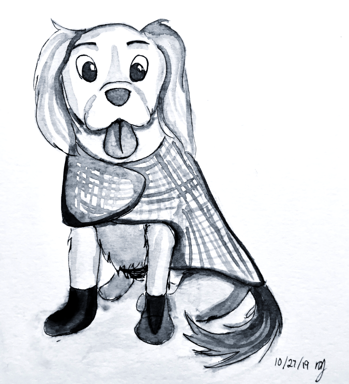 inktober-puppy-painting