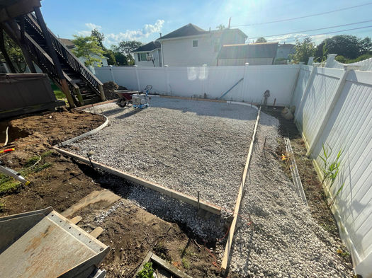 Backyard patio before concrete