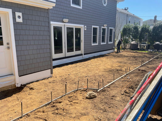 Backyard patio before concrete