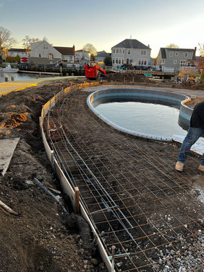 Backyard patio before concrete