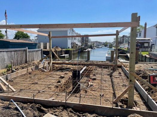 Backyard patio before concrete