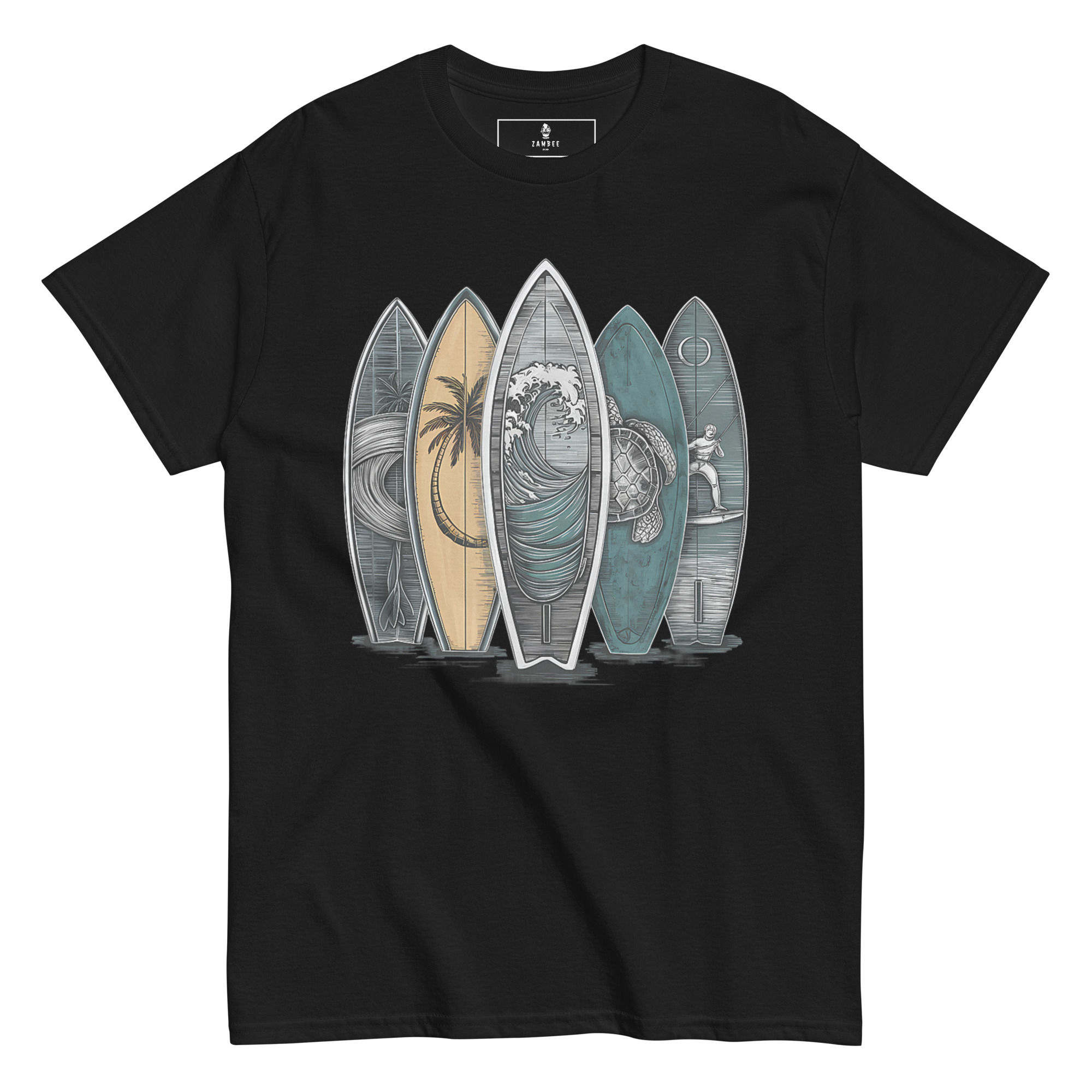 ZAMBEE Urban Surfwear - Wave Rider Collection Surf up 4 T-Shirt