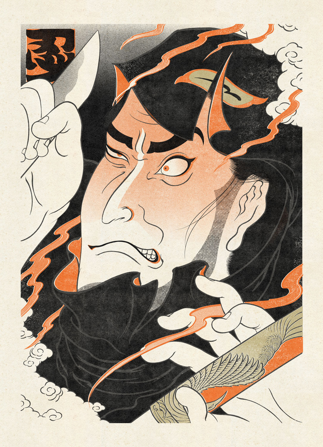 Poster_126【死闘 Shitho】(浮世絵,Ukiyo-e,忍者,ninja)