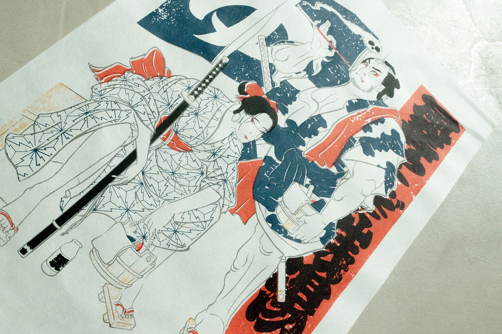 Thumbnail: Silkscreen Art  [湯場者 YUBAMONO #2］ MEDIUM 【中版】