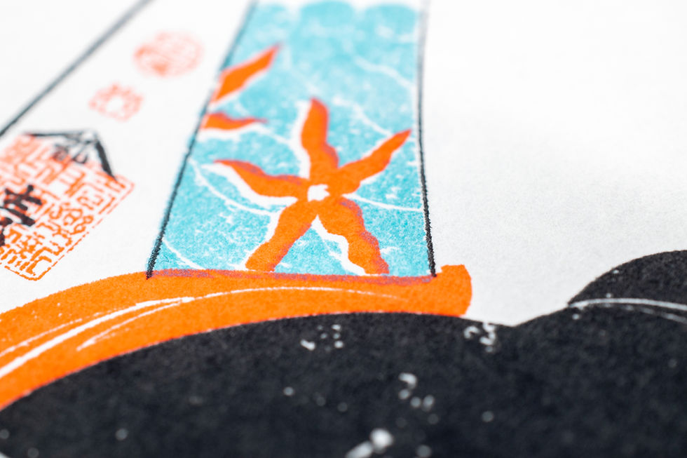 サムネイル： Silkscreen Artwork [流し目 Nagashime] Second Screen 2/4