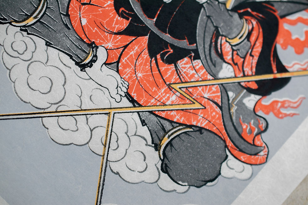 サムネイル： Silkscreen Artwork [雲の上 Kumo no ue]  First Screen3/4