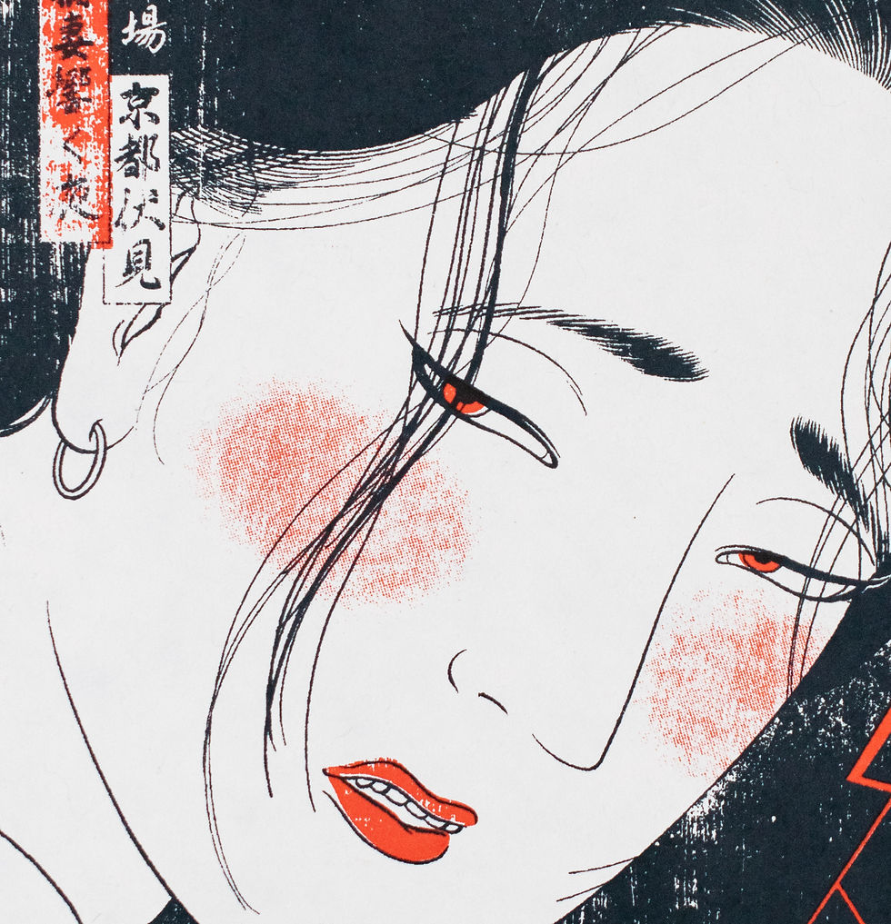 サムネイル： Silkscreen Artwork  稲妻響く夜 Thunderous Night  First screen2/2