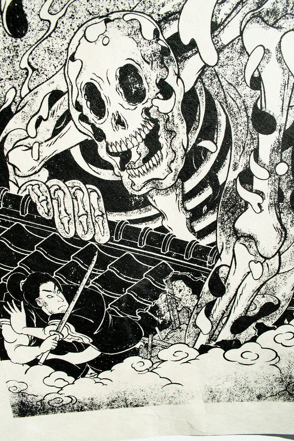 サムネイル： Silkscreen Artwork [Gaioh Ohdokuro 骸王大髑髏  ]【First screen】 2/8