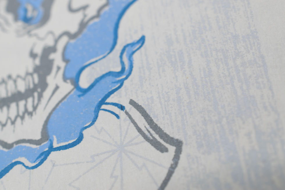 サムネイル： Silkscreen Artwork【 三味線お化け SYAMISEN GHOST】First  screen 1/3