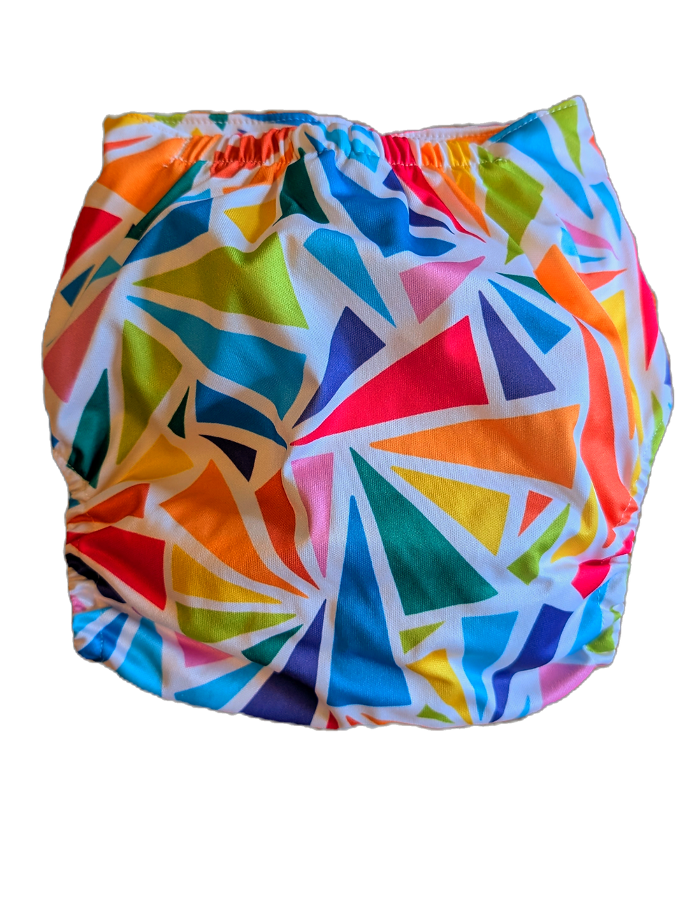 Thumbnail: Kinder Cloth Pocket Diaper - Pride Rainbow Bursts by Rebecca Bobko