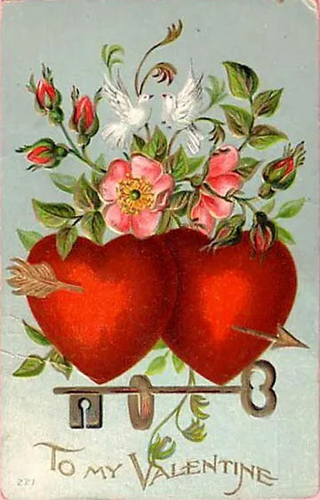 Valentine's Day Card with Flowers
