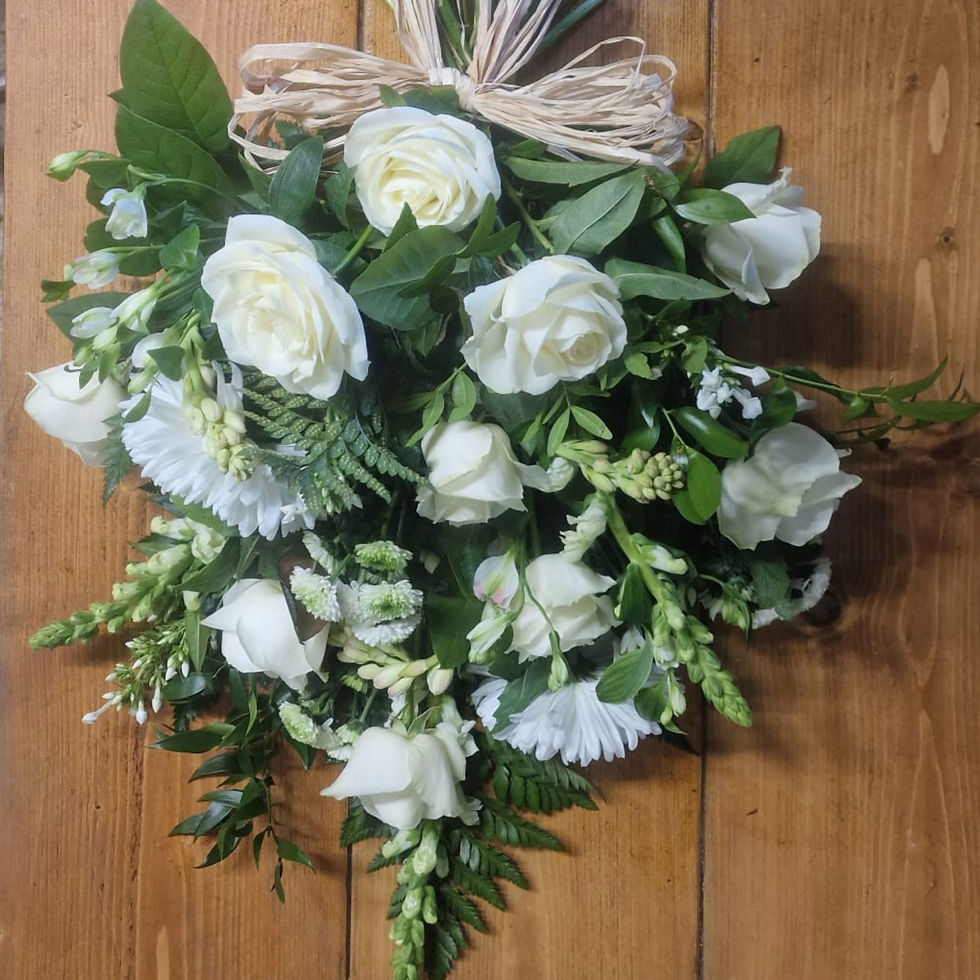 White and green tied sheaf