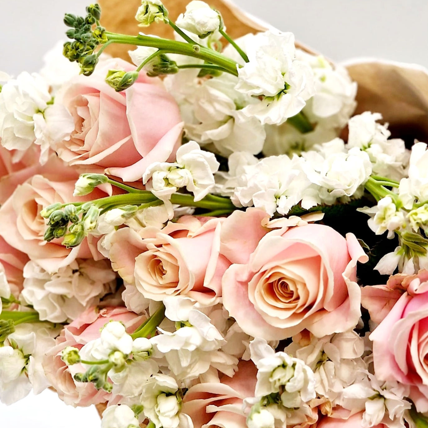 Rudgwick - Roses and Stocks Bouquet