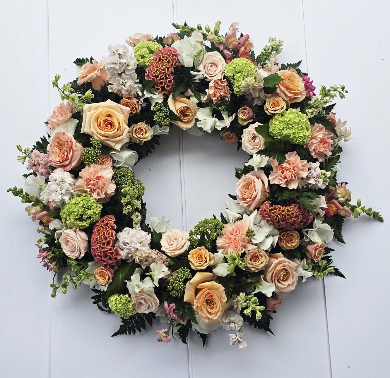 Pastel Summer Floral Wreath from Bud & Flower