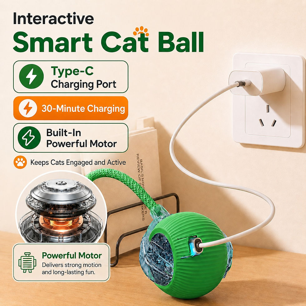 Thumbnail: New Cat Interactive Ball Toy Automatic Rolling Cat Ball Rechargeable Smart Kitte