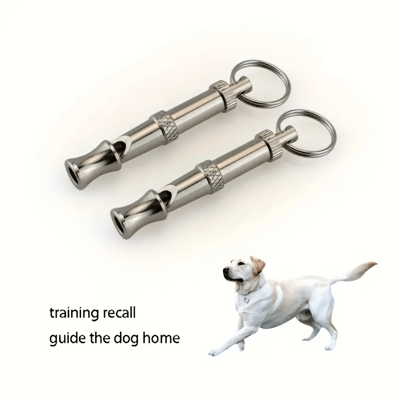 Thumbnail: 1/2Pcs Dog Whistle To Stop Barking, Adjustable Sound Pitch Dog Whistle With Keyc