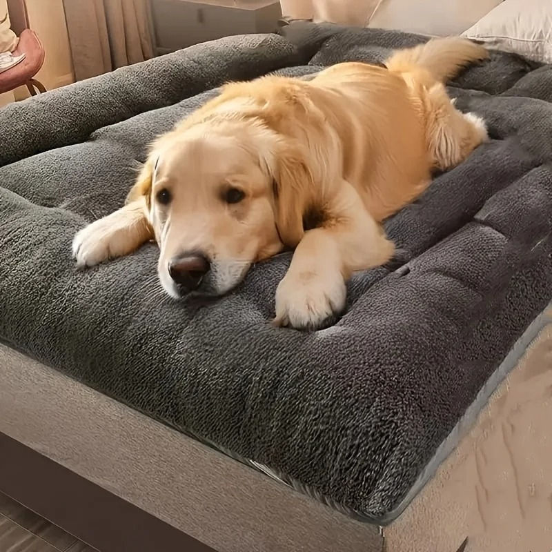 Thumbnail: Oversized Plush Dog Cat Bed Sofa Crate Pad Ultra Soft Polyester Pet Mat for All 