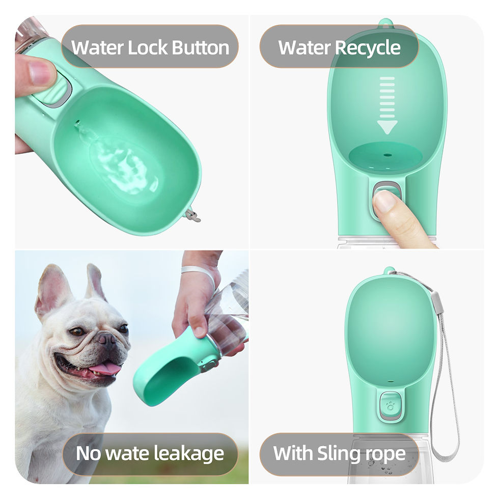 Thumbnail: Dog Water Bottle For Pet Dogs Cats Water Feeder Bowls Outdoor Travel Leakproof P