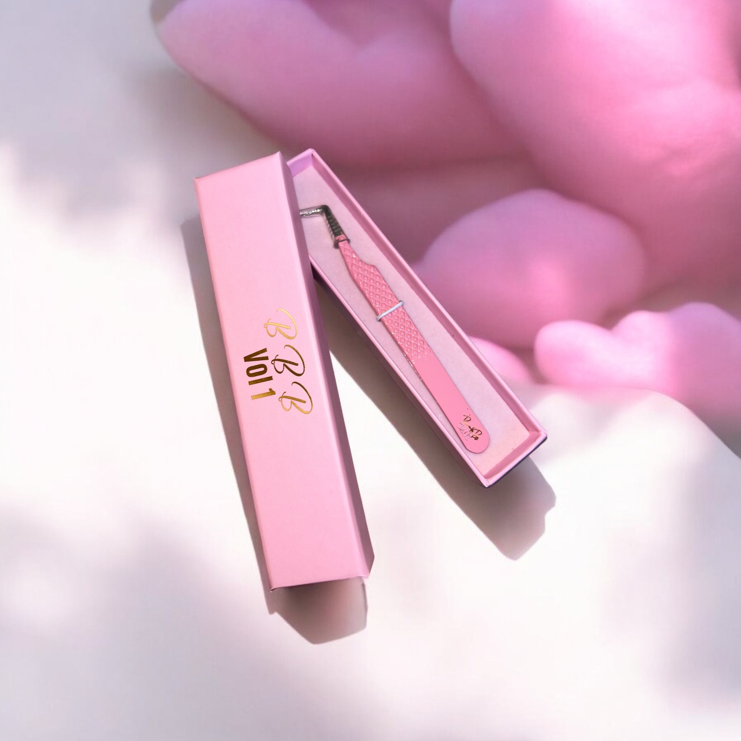 Pink Fibre Tip Swan Tweezer